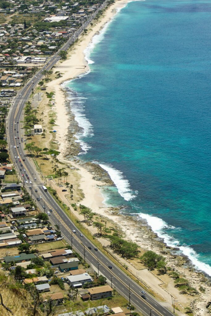 Leeward Oahu coastline and highway